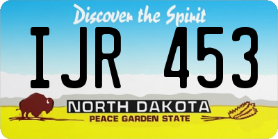 ND license plate IJR453