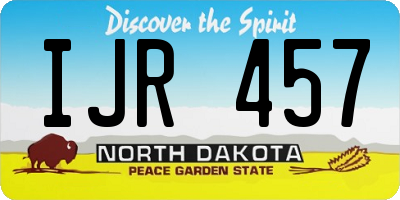 ND license plate IJR457
