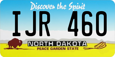 ND license plate IJR460
