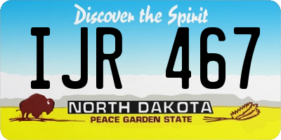 ND license plate IJR467