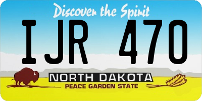ND license plate IJR470