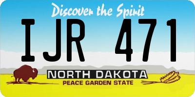 ND license plate IJR471