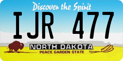 ND license plate IJR477