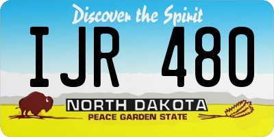 ND license plate IJR480