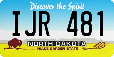 ND license plate IJR481