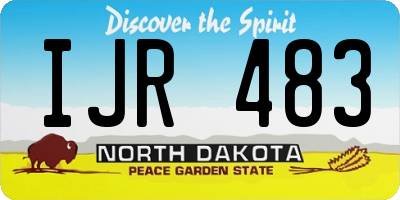 ND license plate IJR483