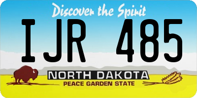 ND license plate IJR485