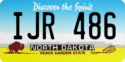 ND license plate IJR486