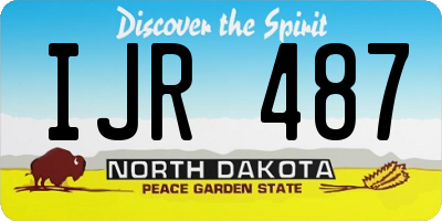 ND license plate IJR487