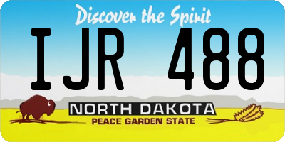 ND license plate IJR488
