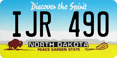 ND license plate IJR490