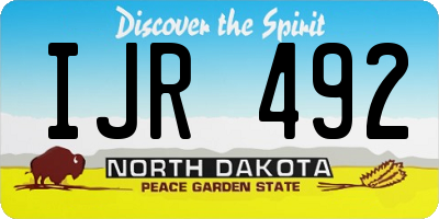 ND license plate IJR492