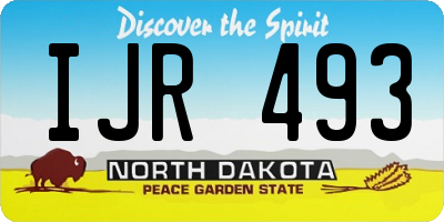 ND license plate IJR493