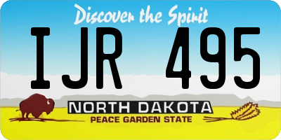 ND license plate IJR495