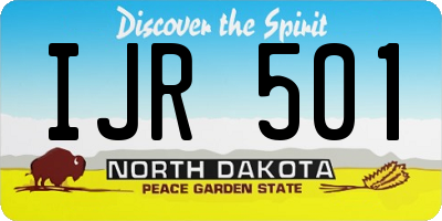 ND license plate IJR501