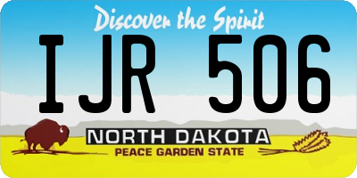 ND license plate IJR506