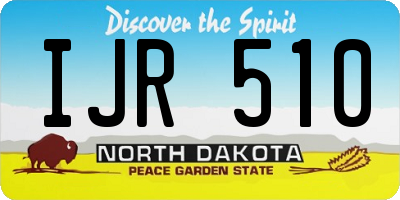 ND license plate IJR510