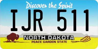 ND license plate IJR511
