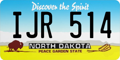 ND license plate IJR514