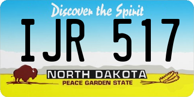 ND license plate IJR517