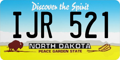 ND license plate IJR521