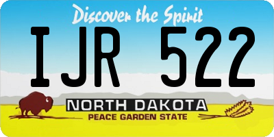 ND license plate IJR522