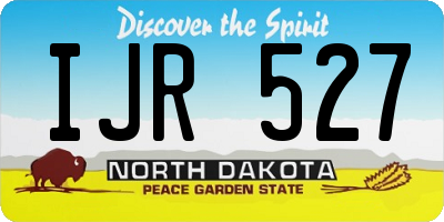 ND license plate IJR527