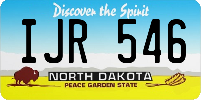 ND license plate IJR546