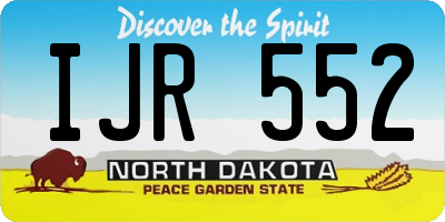 ND license plate IJR552