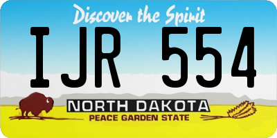 ND license plate IJR554