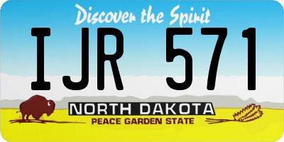 ND license plate IJR571