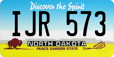 ND license plate IJR573