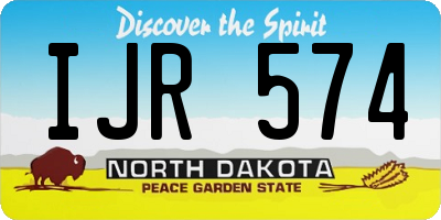 ND license plate IJR574