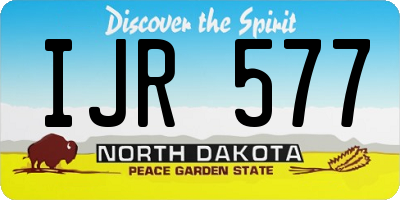 ND license plate IJR577