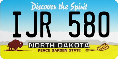 ND license plate IJR580