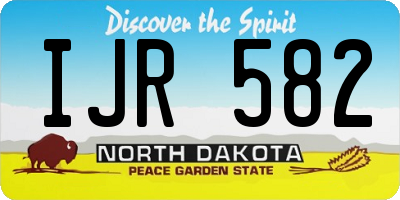 ND license plate IJR582