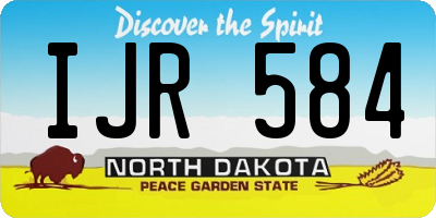 ND license plate IJR584