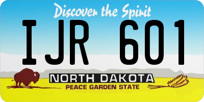 ND license plate IJR601