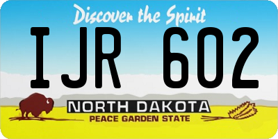 ND license plate IJR602