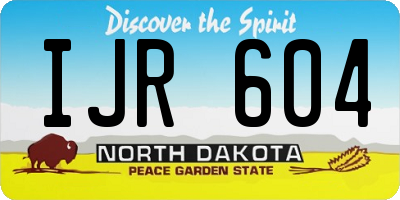 ND license plate IJR604