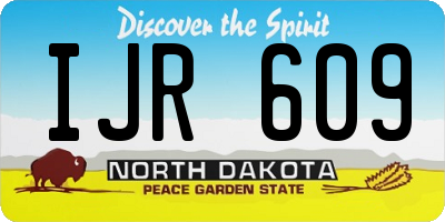 ND license plate IJR609