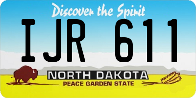 ND license plate IJR611