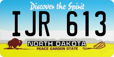 ND license plate IJR613
