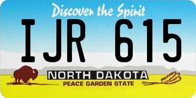 ND license plate IJR615