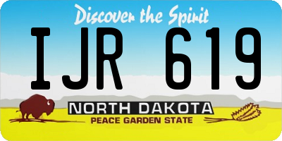ND license plate IJR619