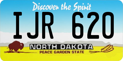 ND license plate IJR620