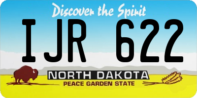 ND license plate IJR622
