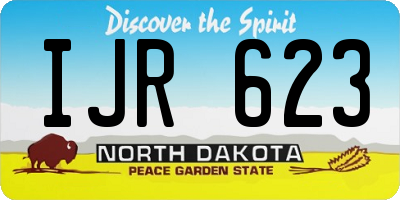 ND license plate IJR623