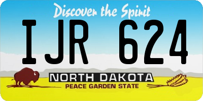 ND license plate IJR624