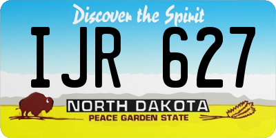ND license plate IJR627